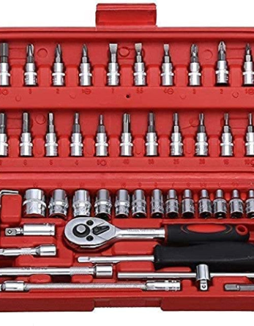 Hardware Tools- 46 in 1 Multi Purpose Combination Socket Tool Kit