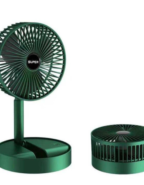 Rechargeable Telescopic Desk Fan – Silent Air Circulator for Ultimate Comfort